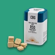 White CBG RSO Tablets 25mg