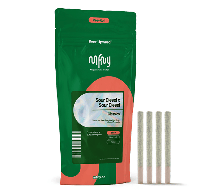 Sour Diesel x Sour Diesel Live Resin Infused Pre Rolls 0.75g - 4pk'