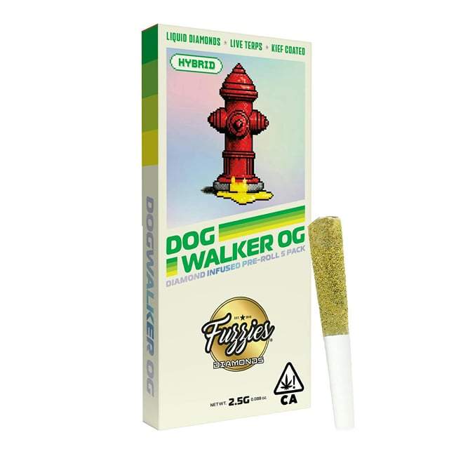 Dogwalker OG | .5g x 5 Diamond Infused Pre-Roll Pack
