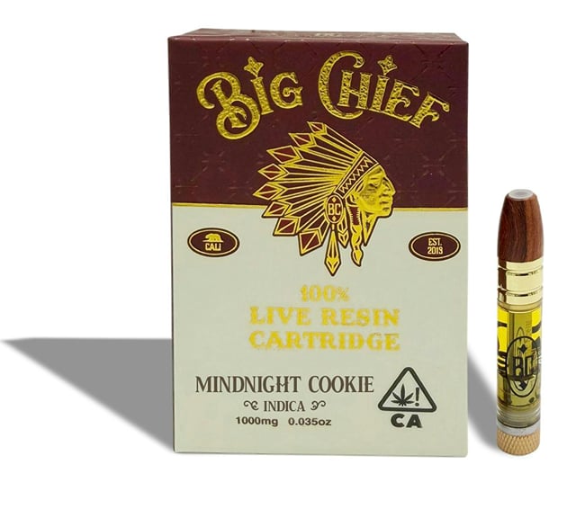 Big Chief Live Resin | 1g - Midnight Cookies - Cartridge