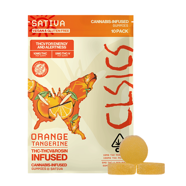 THC-V Orange Tangerine - Live Rosin Infused Gummies - 10ct