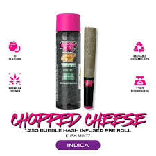 BODEGA BOYZ CHOPPED CHEESE| 1.25G KUSH MINTZ| BUBBLE HASH INFUSED PRE ROLL