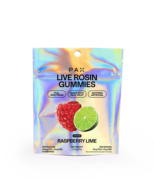 ***1000 Loyalty Points - Raspberry Lime | Live Rosin Gummies | 10mg each | 10pk | 100mg