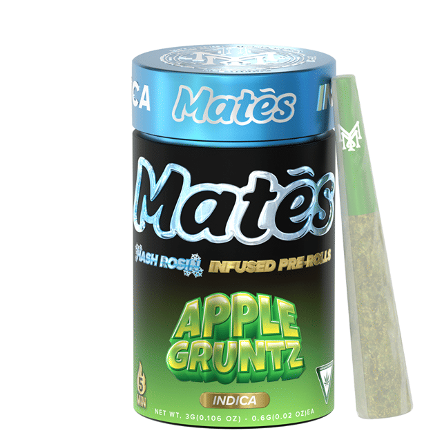 Mini Mates HR Infused Pre Rolls (5x.6g) - Apple Gruntz