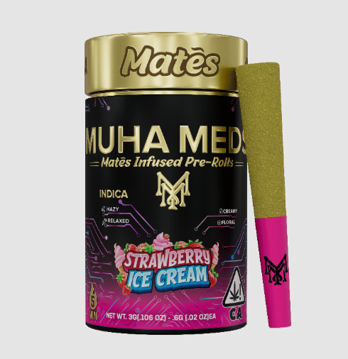 Strawberry Ice Cream | .6g x 5 Hash Rosin Pre-roll Pack
