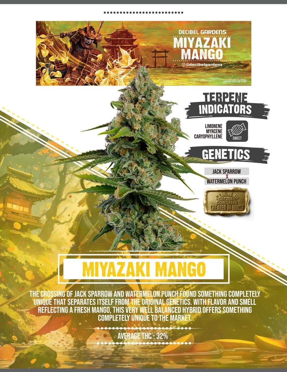 Decibal Gardens | 1g - Miyazaki Mango - Resin Cartridge - Decibel Gardens -  - $40 - Vape Carts