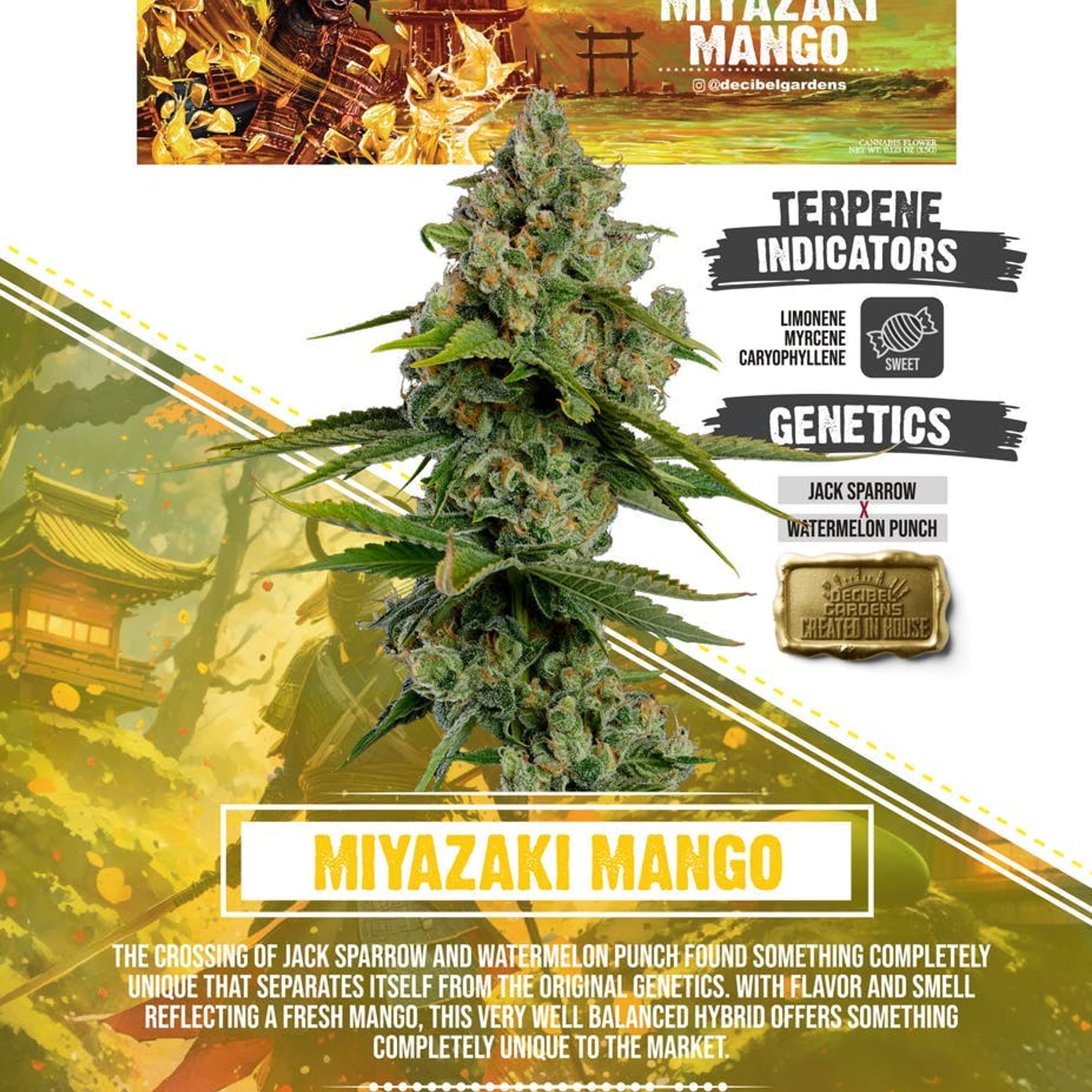 Decibal Gardens | 1g - Miyazaki Mango - Resin Cartridge - Decibel Gardens - - $40 - Vape Carts