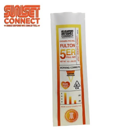 Sunset Connect (Fulton 5'er) - Lemon Cherry Pop - Pre-Roll - 1g