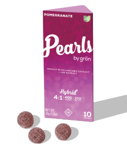 Pearls - Pomegranate 4:1 CBD:THC Gummies - 100mg - Pearls -  - $11.56 - Edibles