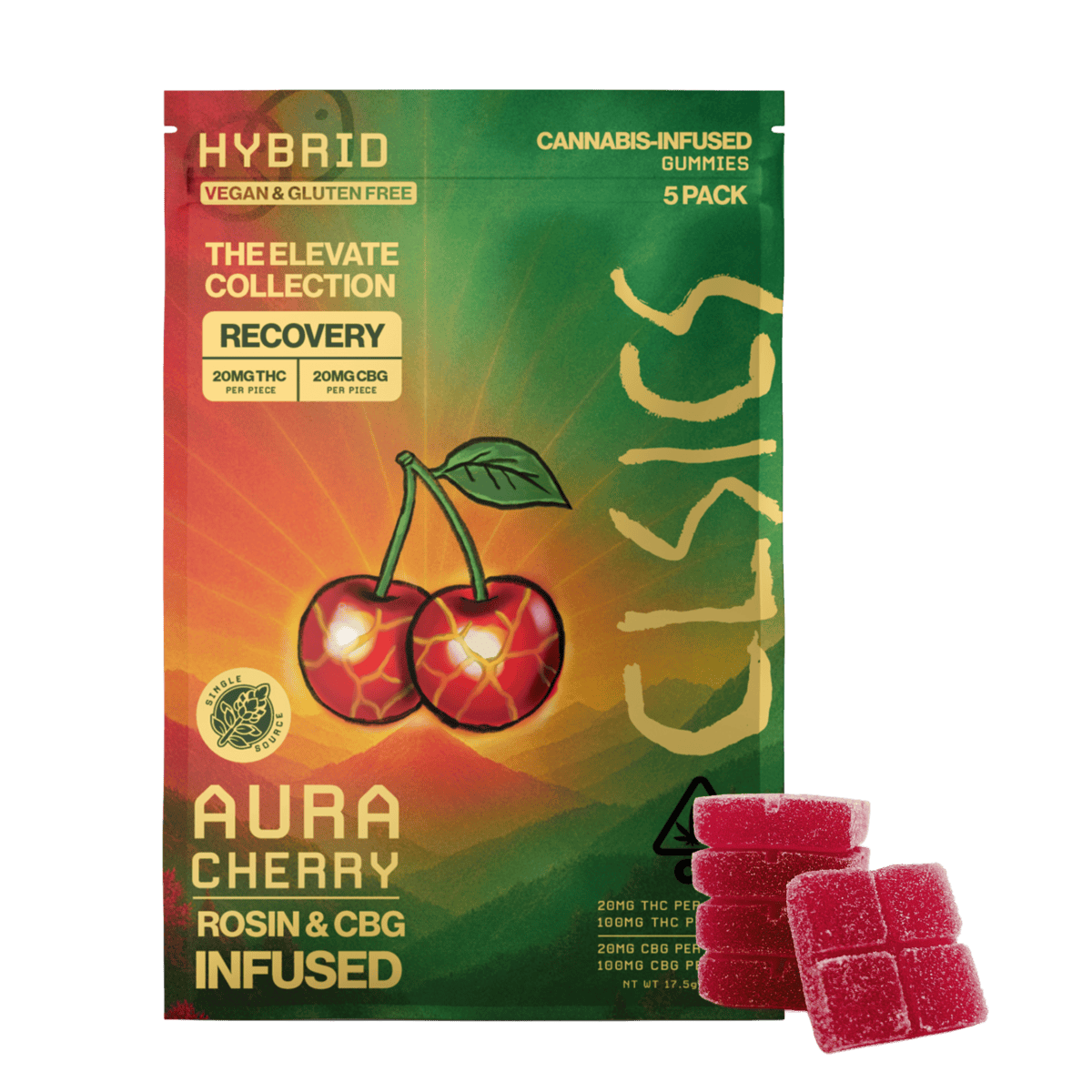 CLSICS Rosin & Rosin Infused Pre Rolls: Aura Cherry /