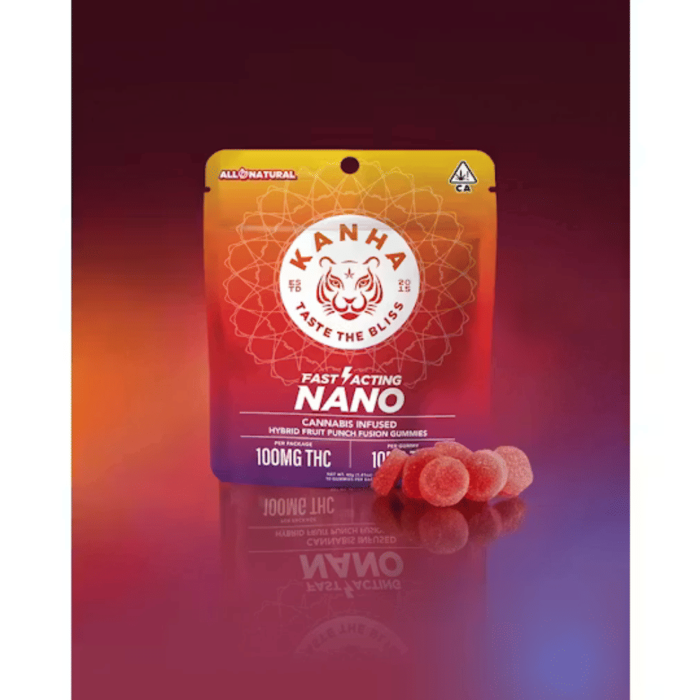 Kanha NANO acting Fruit Punch Gummies 10 pk 100mg