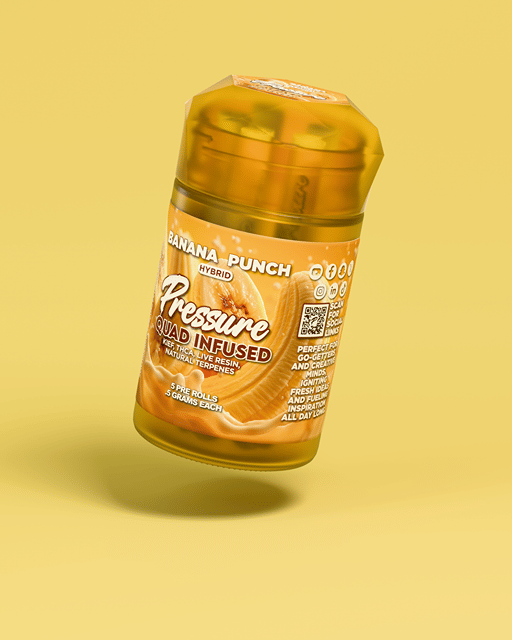 Banana Punch - Pressure Quad Infused Pre-Roll 5pk