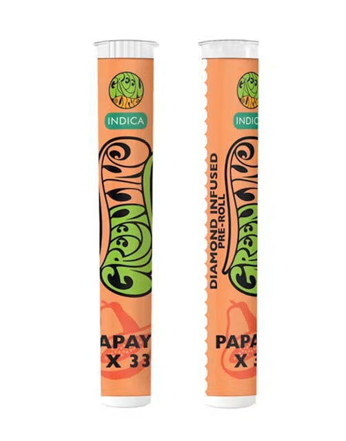 Papaya X 33 - Diamond Infused - Pre Roll - 1g