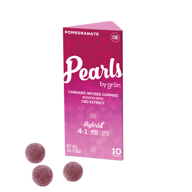 Pearls 10pk Gummies | Pomegranate 4:1 CBD:THC
