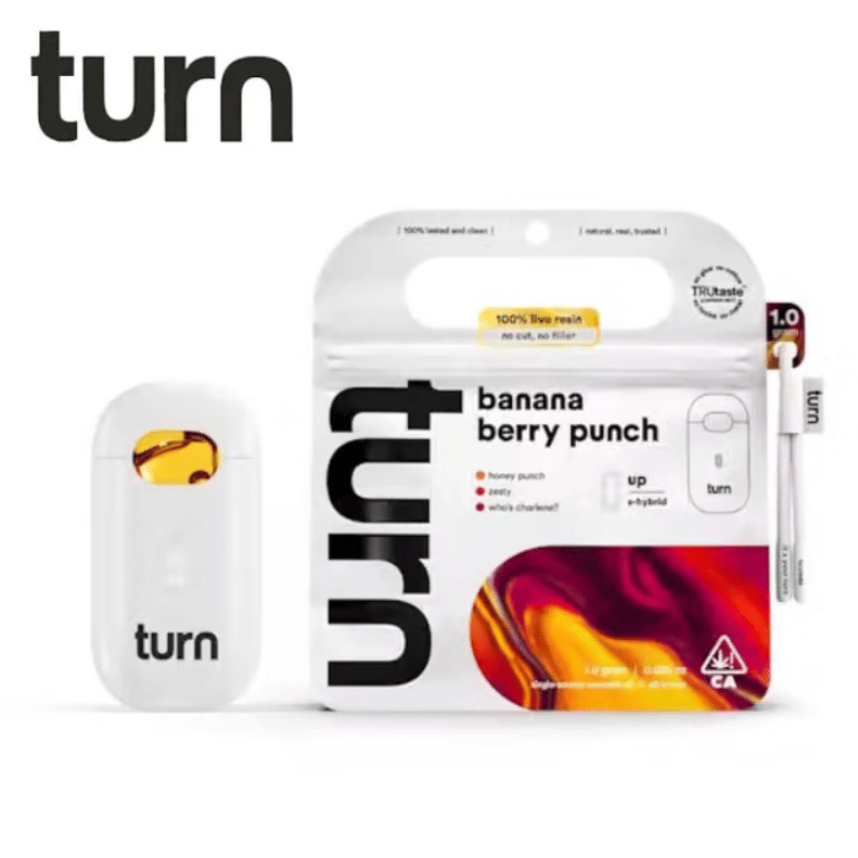 Turn AIO -  Banana Berry Punch  - Live Resin All In One Vape - 1g