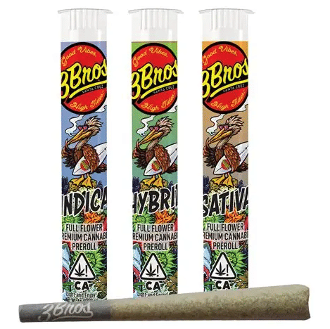 3 Bros | 1g - Strawberries & Cream - Pre-Roll - Sativa