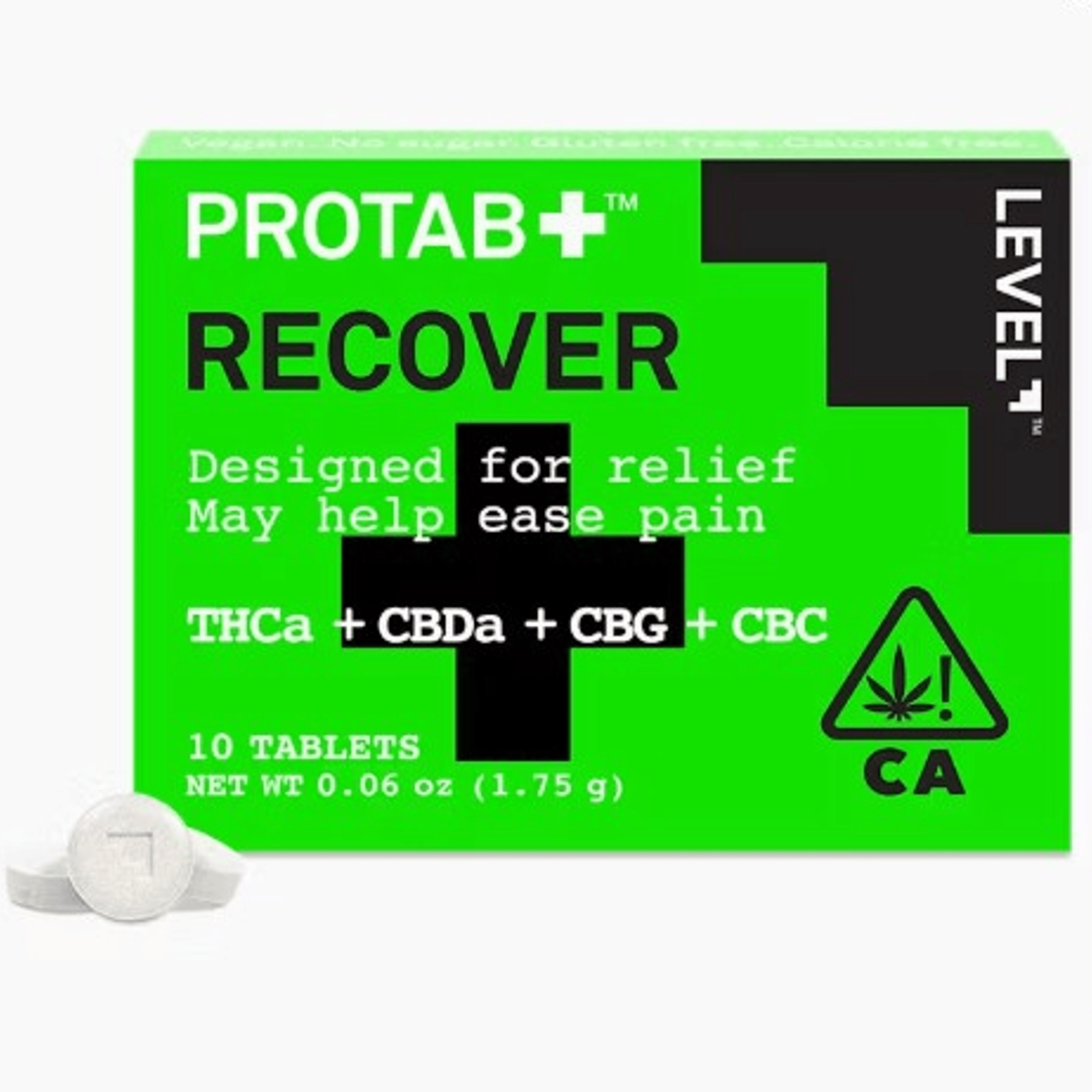 Level Protab+ Recover 100 - THCa/CBDa/CBG/CBC - 1 Tablet - Level - - $4.99 - Edibles