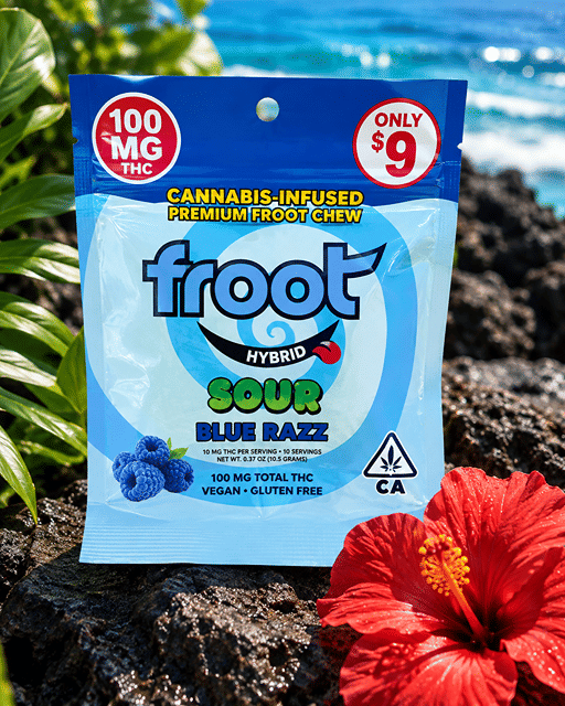 Sour Blue Razz Gummy 100mg | froot