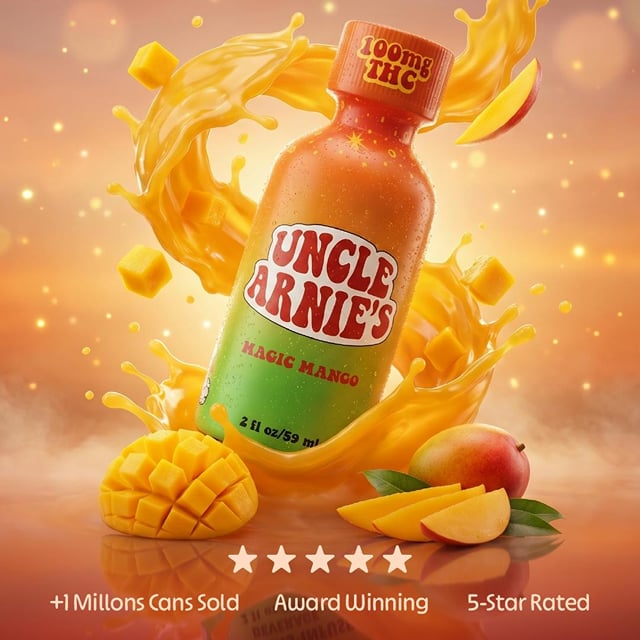 Uncle Arnie's - Magic Mango | Non-Carbonated | 100mg | 2oz