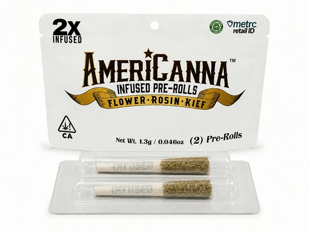 Blackberry Kush 2X Rosin Infused 2pk Pre-rolls (1.3g)