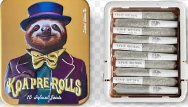 Trainwreck x Blueberry Koa Live-Resin Infused Pre-Rolls 3.5g (10pk)