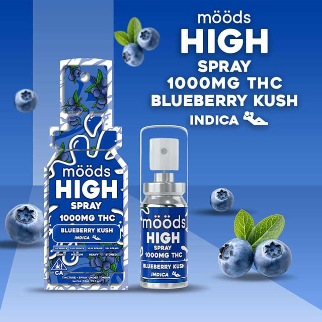 Moods | Blueberry Kush | 1000mg | spray