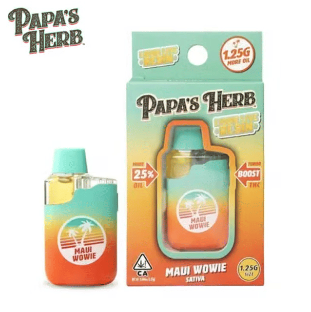 Papa's Herb AIO - Maui Wowie - Live Resin All In One Vape - 1.25g