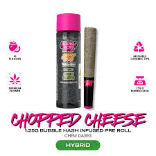 BODEGA BOYZ CHOPPED CHEESE| 1.25G CHEM DAWG| BUBBLE HASH INFUSED PRE ROLL