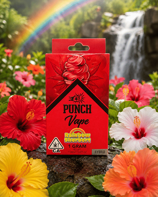 Rainbow Sherbert | Hybrid | 1g | 510 Distillate Vape Cart | Punch
