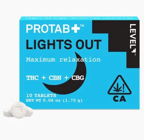 Level Protab+ Lights Out 100 - THC/CBN/CBG - 1 Tablet