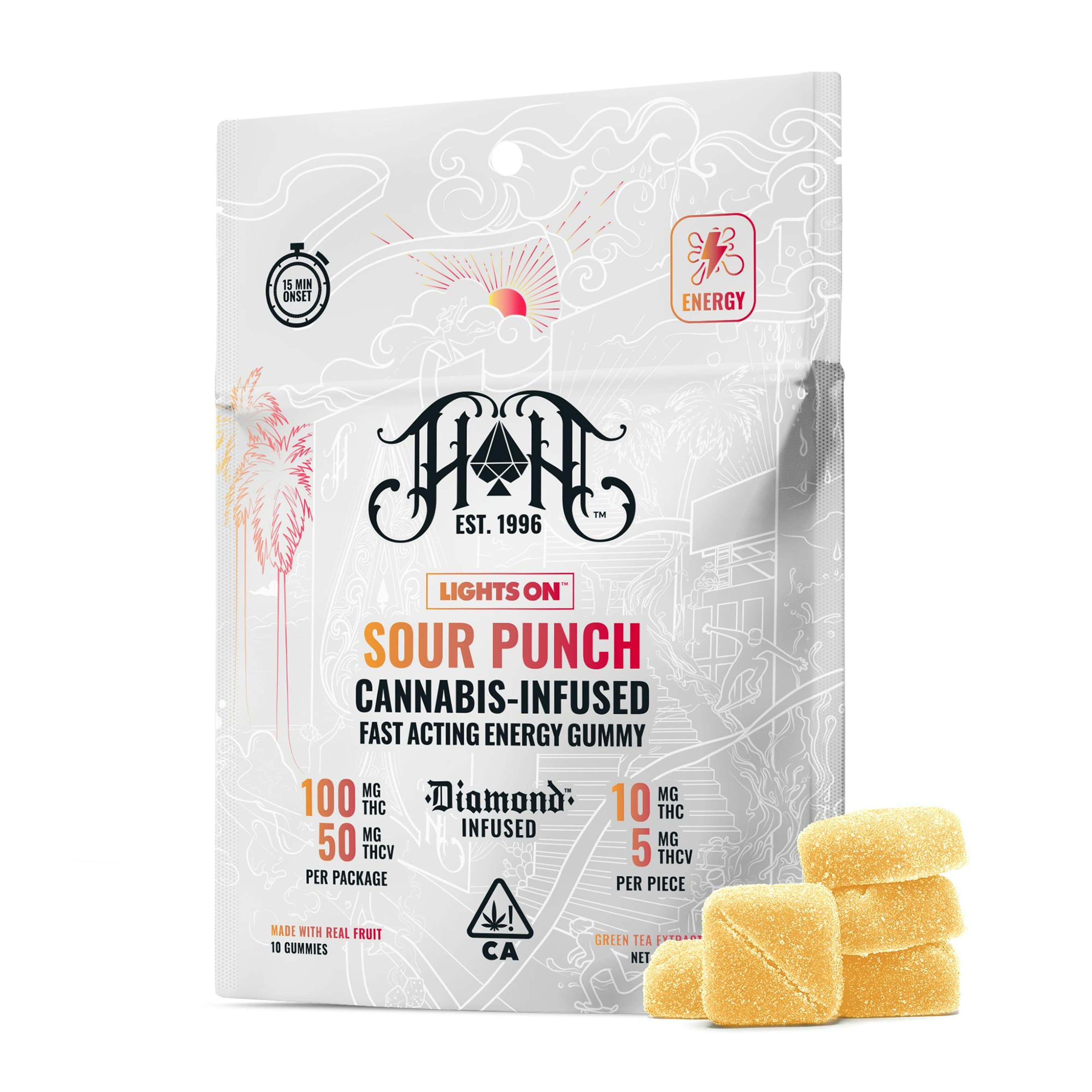 Heavy Hitters Fast-Acting Gummies | 2:1 THC:THCV Sour Punch - Heavy Hitters - - $11.88 - Edibles