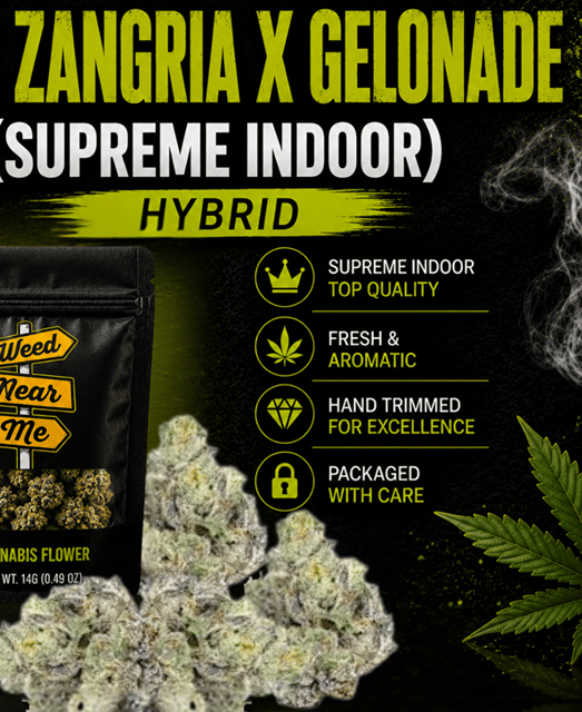WeedNearMe 7G | Zangria x Gelonade (Supreme Indoor)