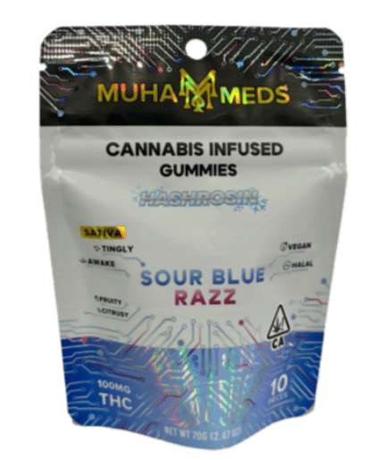 Sour Blue Razz | 100mg Hash Rosin Gummies