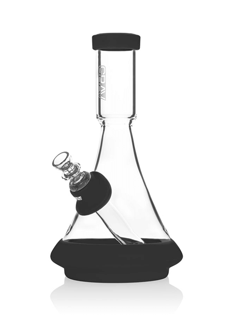 Beaker Bong with Silicone Protector | Black