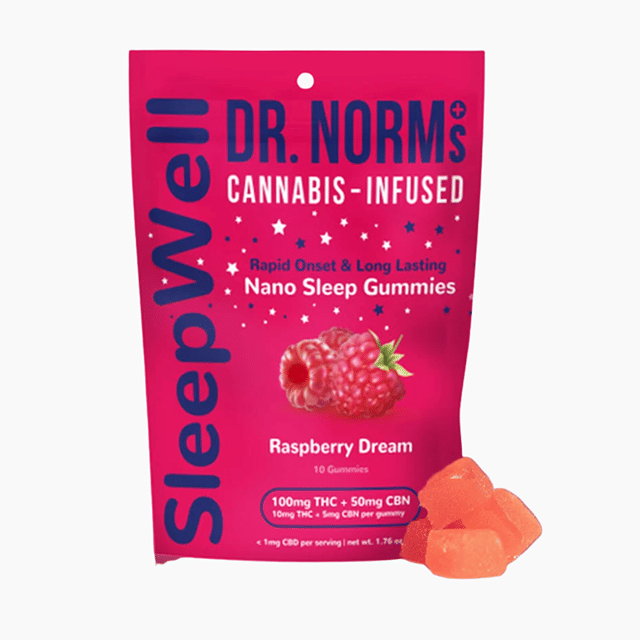 Sleepwell Raspberry Dream CBN Gummies 100mg