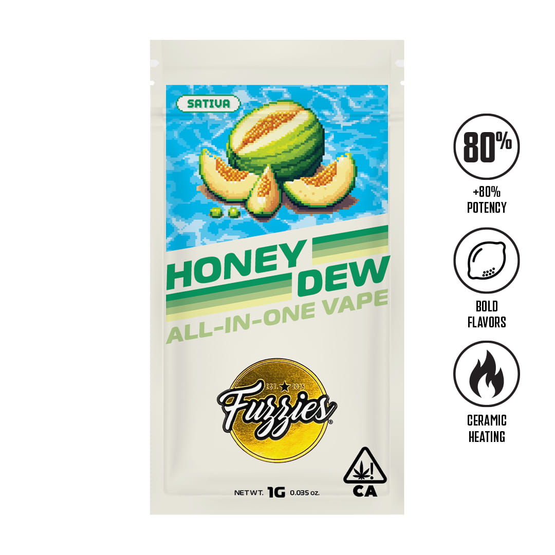 Fuzzies: AIO 1g Honeydew Sativa Cart
