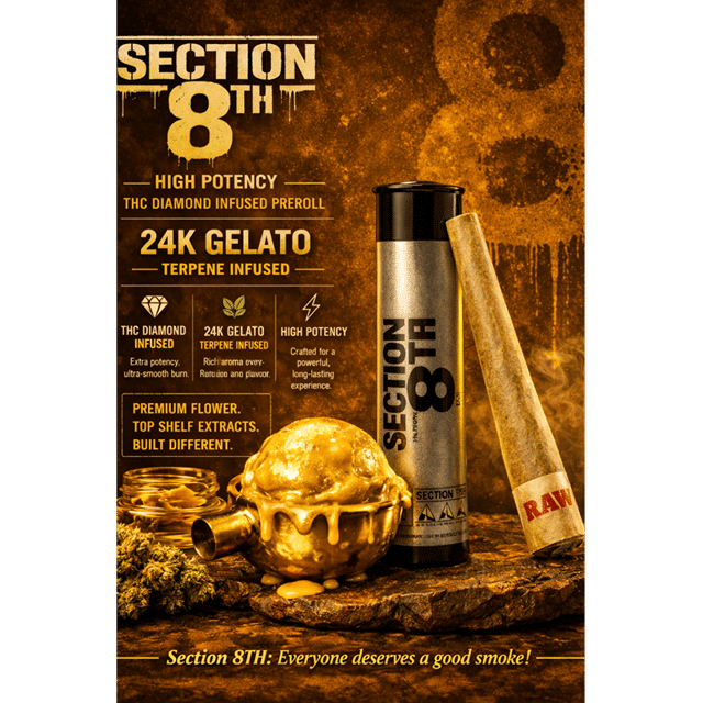 24K Gelato Diamond Infused 1g Pre-Roll