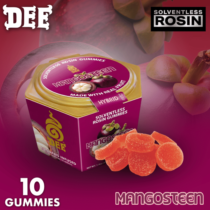 Dee Thai: Mangosteen Solventless Rosin Gummies 100mg