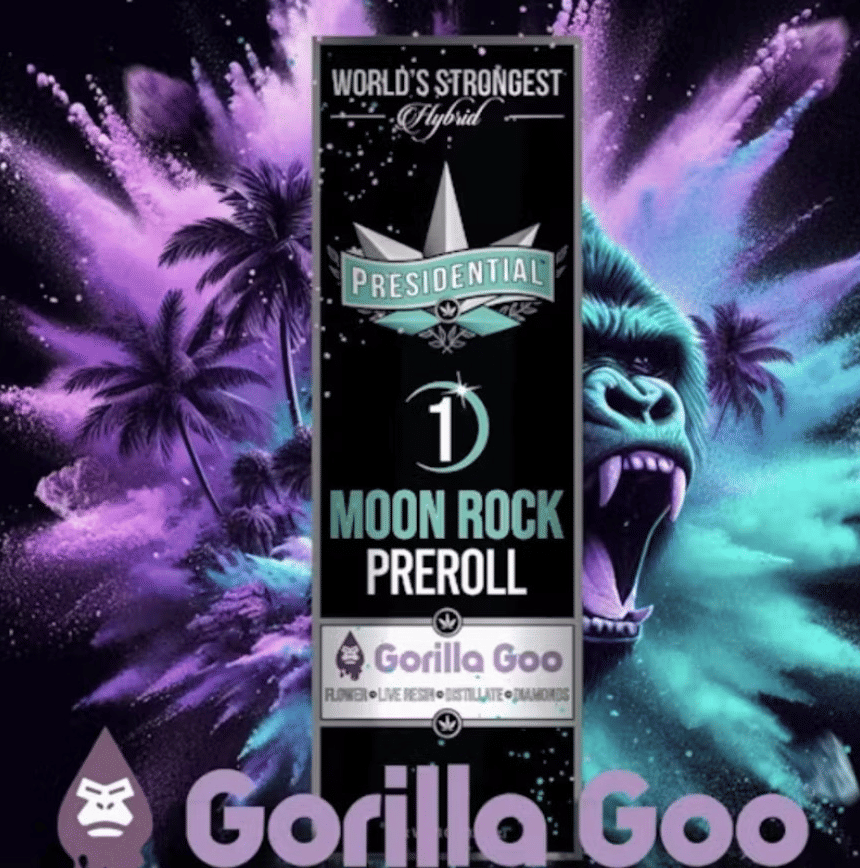 Presidential - Gorilla Goo - Pee-Wee Moon Rock Mini Pre-Rolls - 3pk - 1.5g - Presidential - GG - Infused PR PK - 1.5g - $17.99 - Pre-Roll Packs