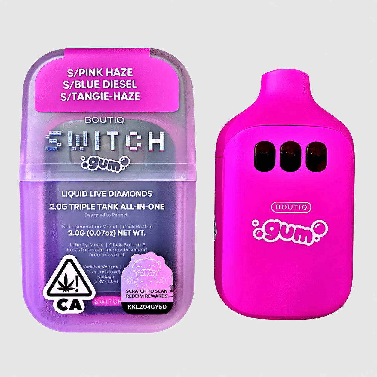 Pink Haze(s) x Blue Diesel(s) x Tangie Haze(s) - 1g Triple Tank Disposable