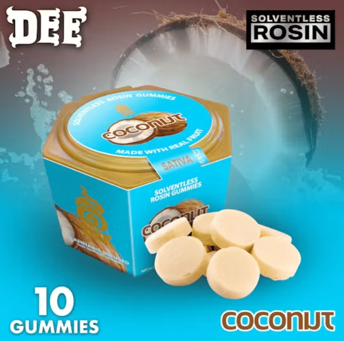 Dee Thai: Coconut Solventless Rosin Gummies - 100mg