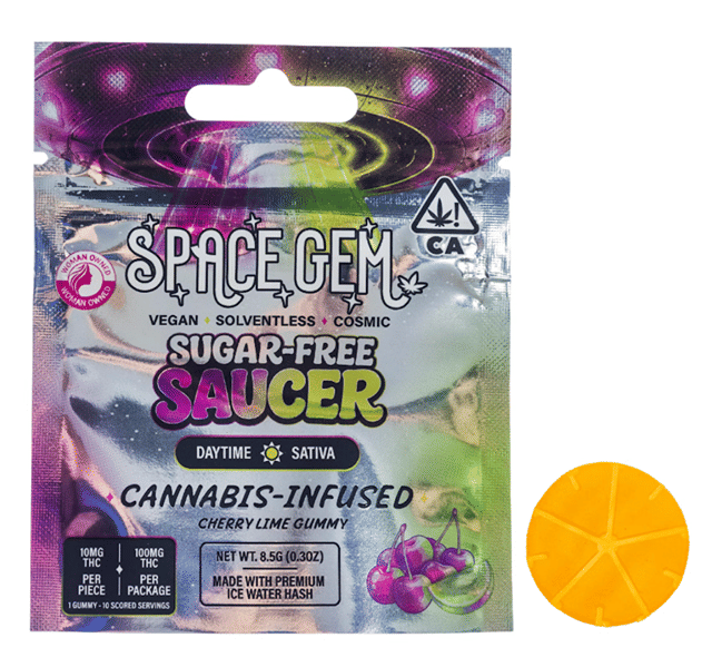 Cherry Lime Sugar-Free Saucer 100mg