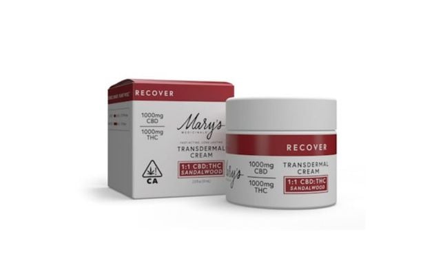 RECOVER SANDALWOOD TRANSDERMAL CREAM | 1:1 CBD:THC | MARY'S MEDICINALS