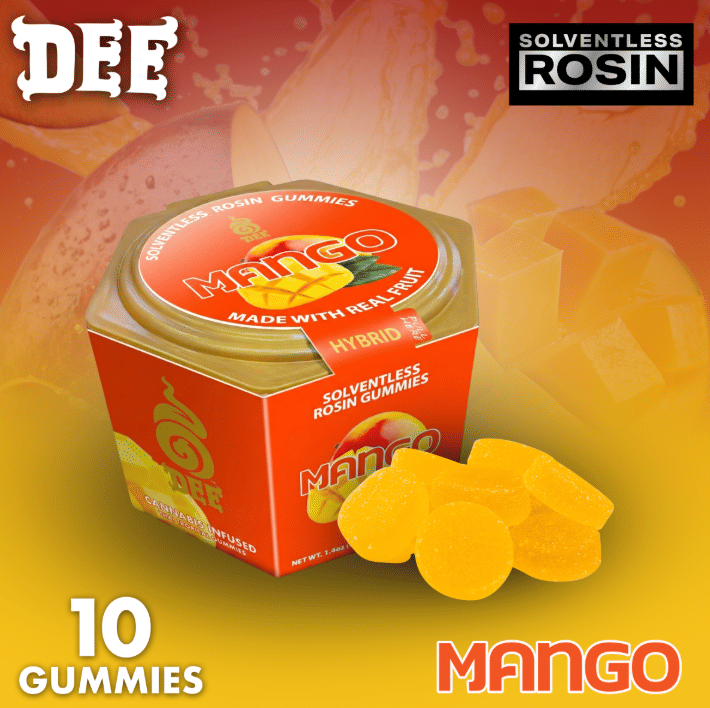 Dee Thai: Mango Solventless Rosin Gummies 100mg