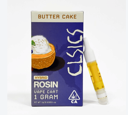 Butter Cake Live Rosin Vape Cart 1g