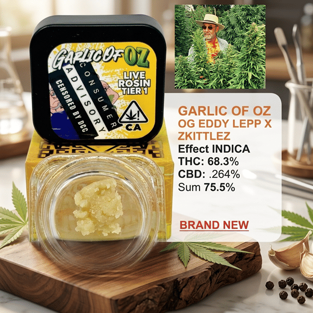 Garlic of Oz | 1g | Live Rosin (OG Eddy Lepp x Zkittlez)