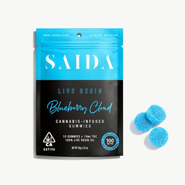 Blueberry Cloud Live Resin - 100mg Gummies