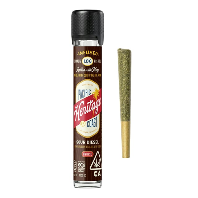 Sour Diesel + Moroccan Peaches LR | Live Rosin Infused Joint | 1g