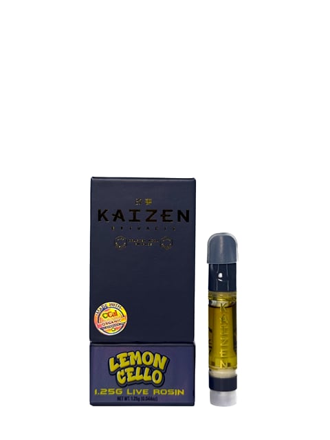 Kaizen 1.25g Live Rosin Vape Cart - Lemon Cello