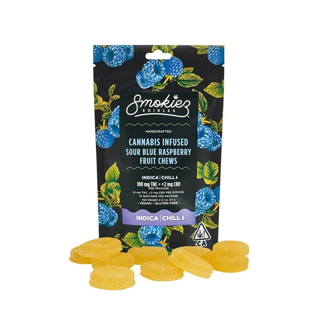 100MG Gummies Sour Blue Raspberry
